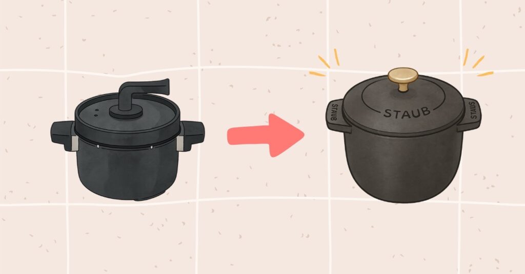 ガステーブル専用鍋からストウブへ。炊き上がりの美味しさに感動して、わが家の炊飯鍋はストウブに変わりました!